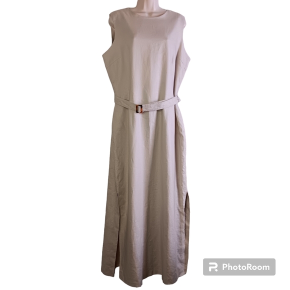 Merona Dresses & Skirts - Merona 100% Linen Women's Size XL Maxi Dress Lined Sleeveless Button Up Back